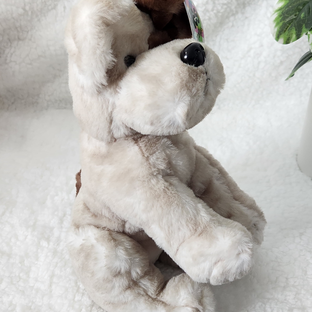PLUSHIES Huggable Animal Toy - Cream and Brown DOG - Picture 4 of 4